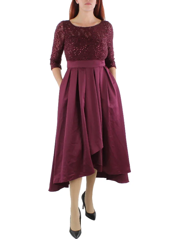 While Supplies Last Womens Lace Sequined Evening Dress