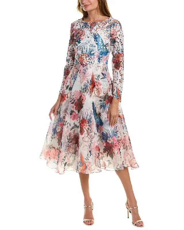 Anniversary Sale Marchesa Notte Eyelet Bodice Midi Dress