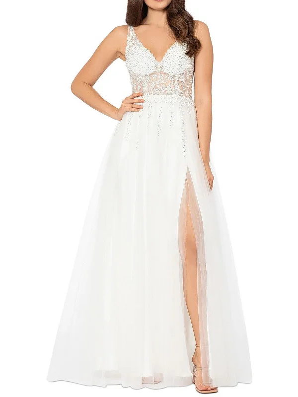 Extra Savings Womens Embellished Maxi Evening Dress