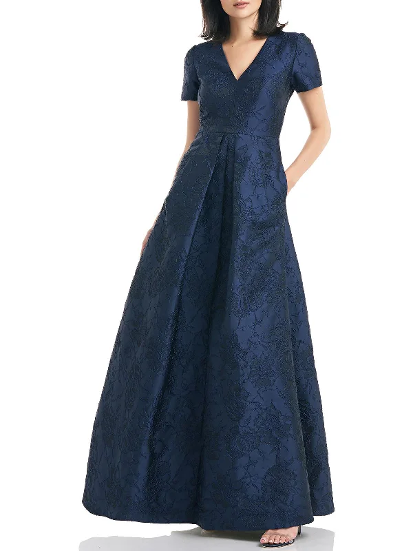 Year-End Clearance Womens Brocade Maxi Evening Dress