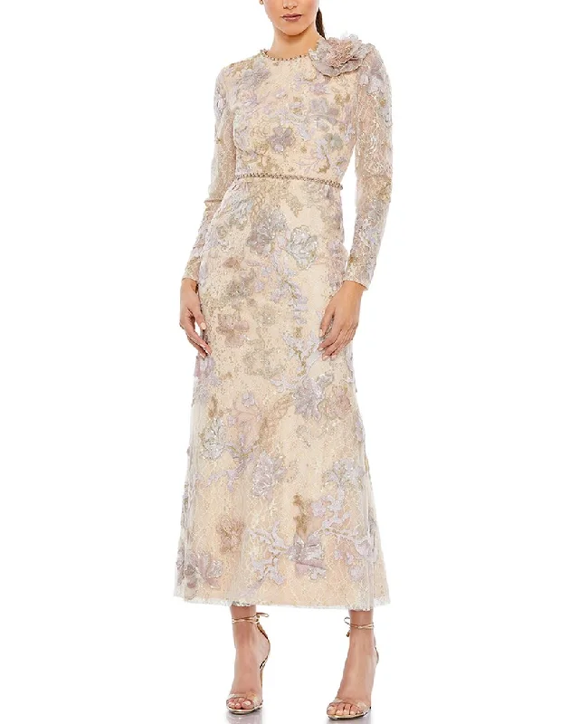 Discount Extravaganza Mac Duggal Long Sleeve Rose Dress