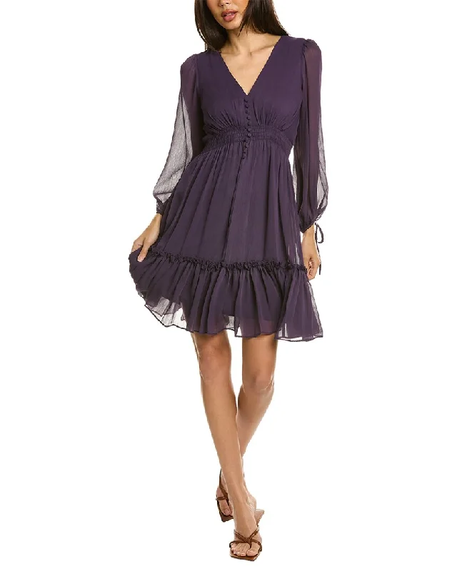 Act Now Taylor Chiffon Mini Dress
