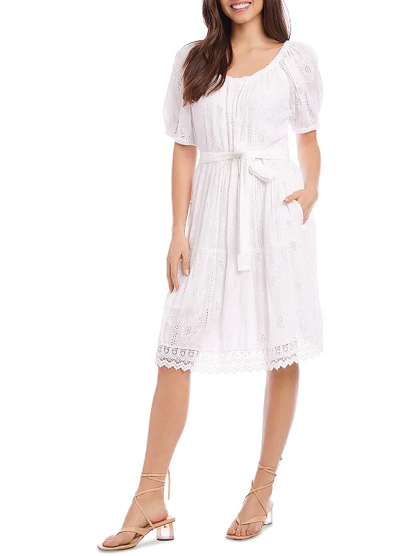 Loyalty Reward Womens Cotton Short Fit & Flare Dress