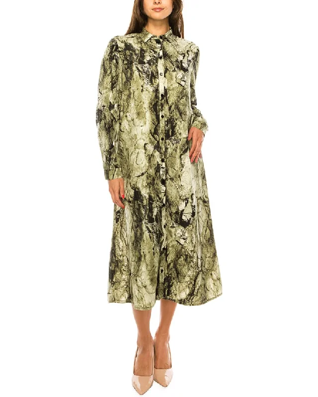 Clearance Event YAL New York Printed Button Down Dress