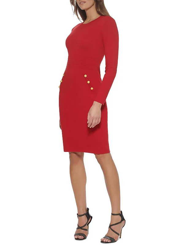 Overstock Sale Womens Button Front Midi Sweaterdress