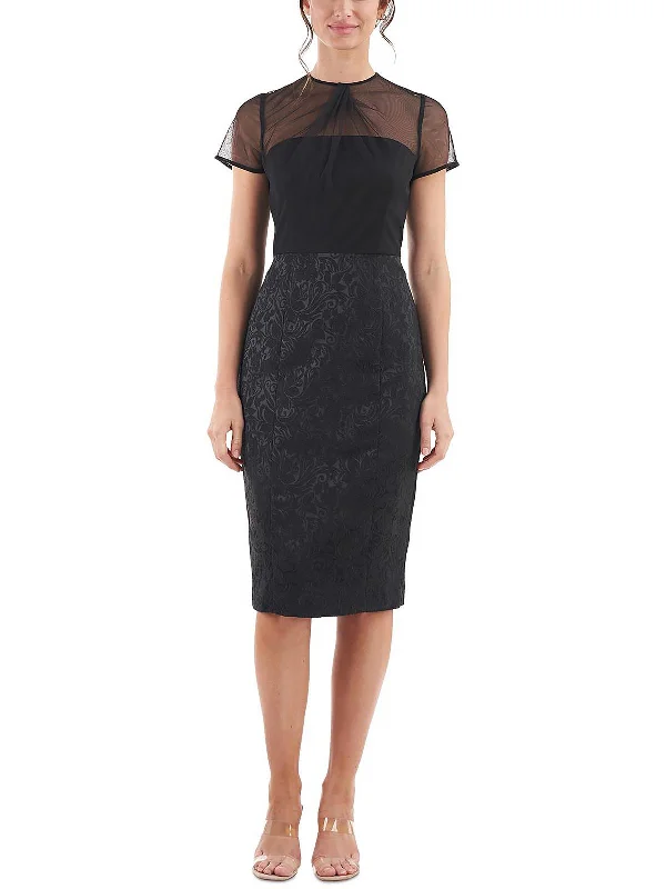 Special Promotion Valentina Womens Mesh Knee Sheath Dress