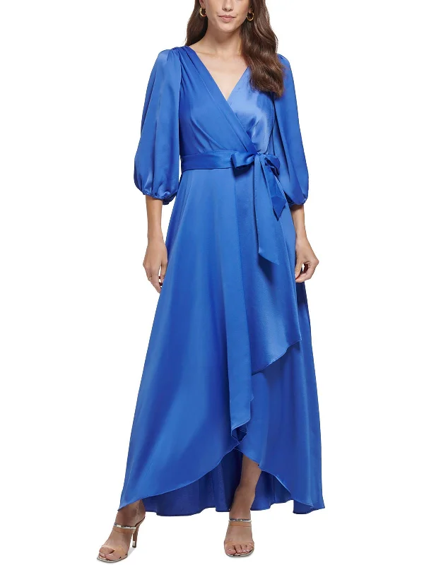 Sneak Peek Sale Womens Faux Wrap Ankle Length Wrap Dress