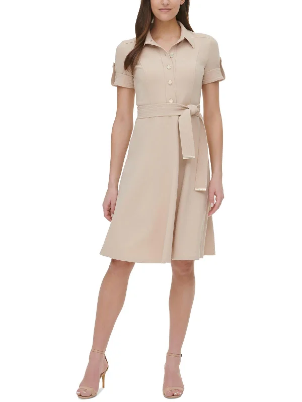 Limited Availability Womens Belted Collar Shirtdress