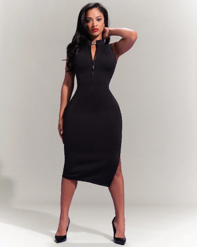 Unmissable Offer Sleeveless Surfy Pencil Dress - Black