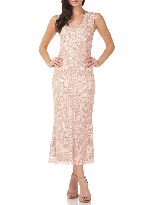 Act Fast Womens Beaded Soutache Cocktail and Party Dress