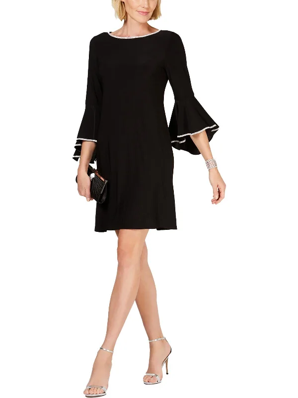 Special Savings Womens Embellished Bell Sleeves Party Dress