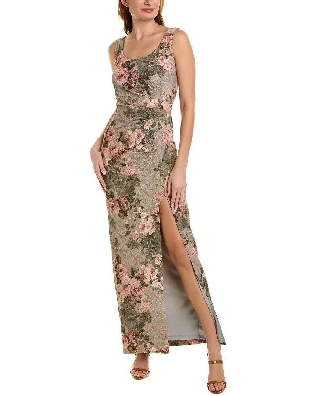 Referral Discount Adrianna Papell Slim Column Maxi Dress
