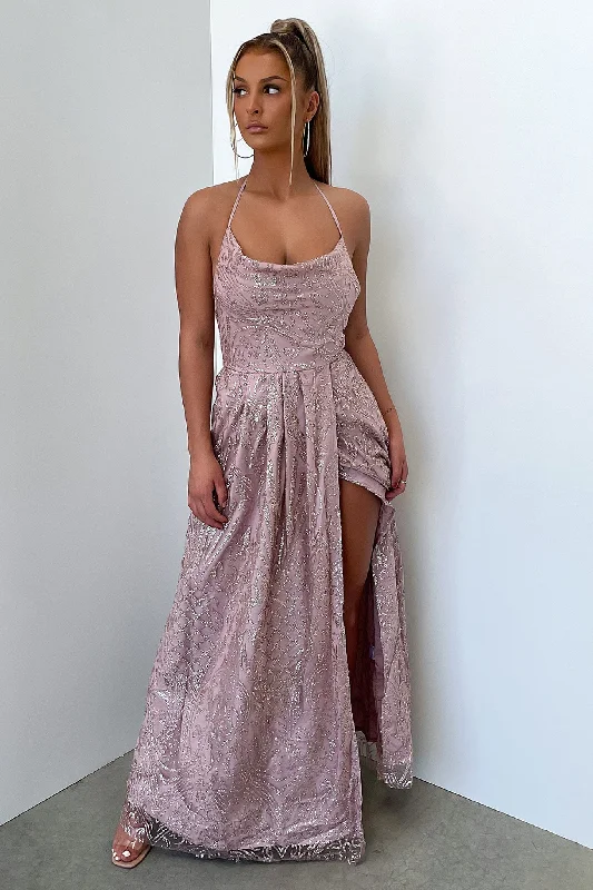 Final Markdown Samara Maxi Dress - Rose Gold sequin