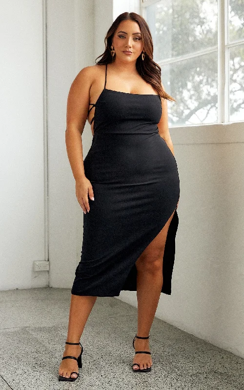 Stock Up and Save Saunders Midi Dress - Black