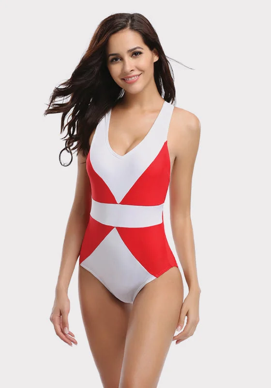 Great Deals Melvi Patchwork Backless One Piece