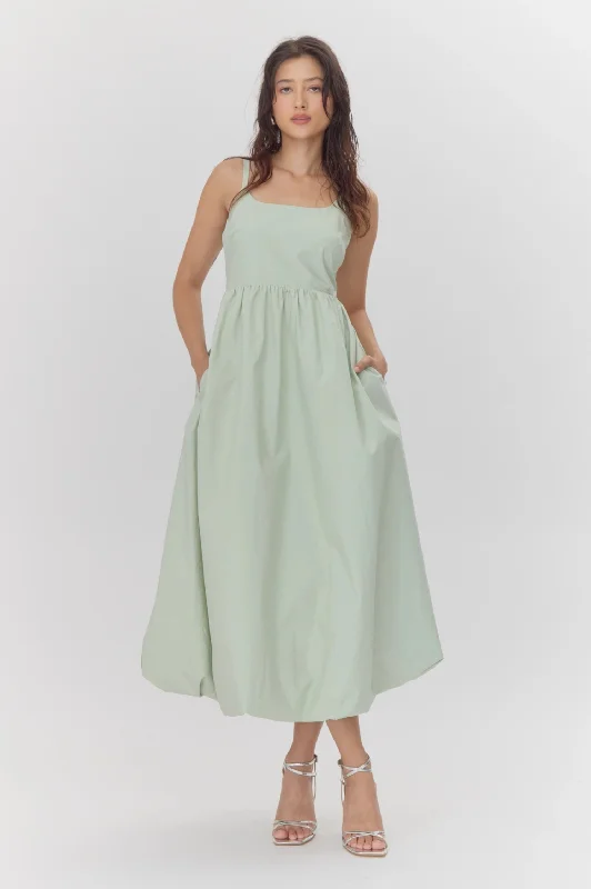 New Markdowns Celina Balloon Hem Midi Dress