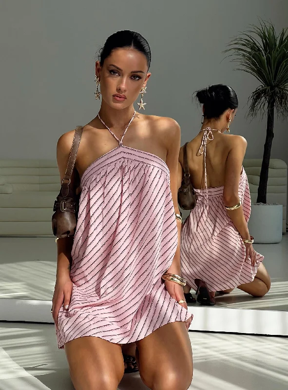 Must-Have Deals Moonlit Mini Dress Pink Stripe