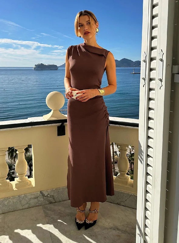 Deep Discounts Original Sin Dress Midi Dress Chocolate