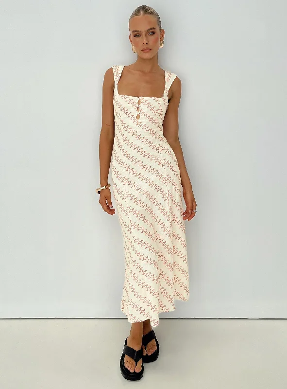 Lowest Price Chosen Girl Linen Blend Midi Dress Multi