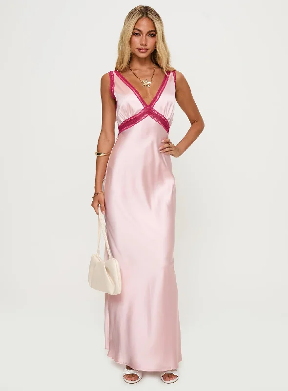 Fantastic Deals Maelene Maxi Dress Pink / Red