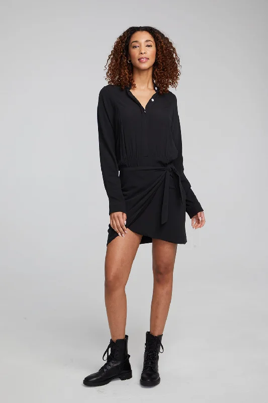 Doorbuster Deal Syd Shadow Black Mini Dress