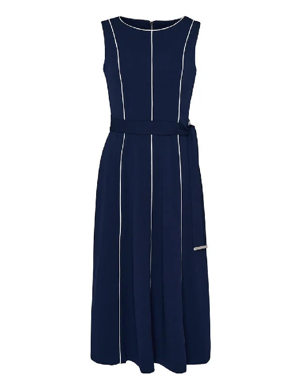 New Deals Scuba Crepe Gored Midi Dress