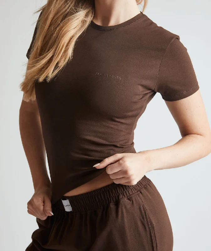 Special Price Soft Short Sleeve Tee - Espresso