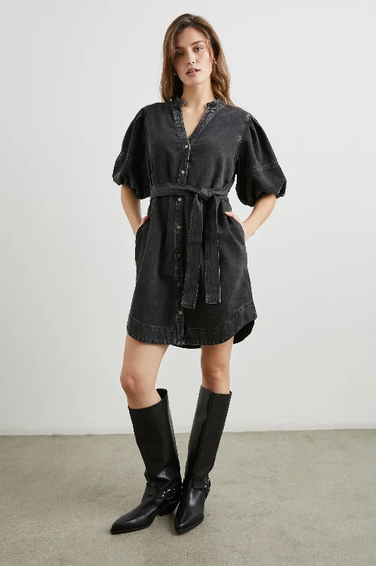Take Advantage KINGSLEY DRESS - FADED BLACK