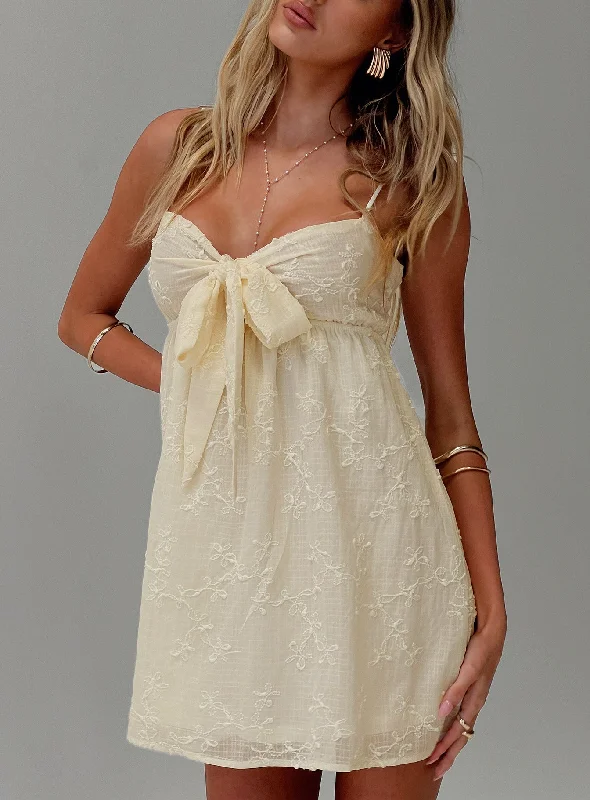 Final Clearance Granno Mini Dress Lemon