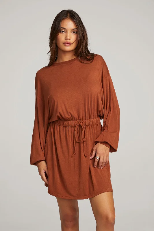 Fantastic Offers Saddle Whiskey Mini Dress