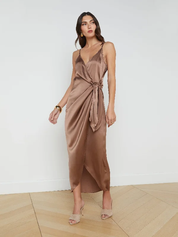 Limited Stock Amilia Silk Wrap Dress