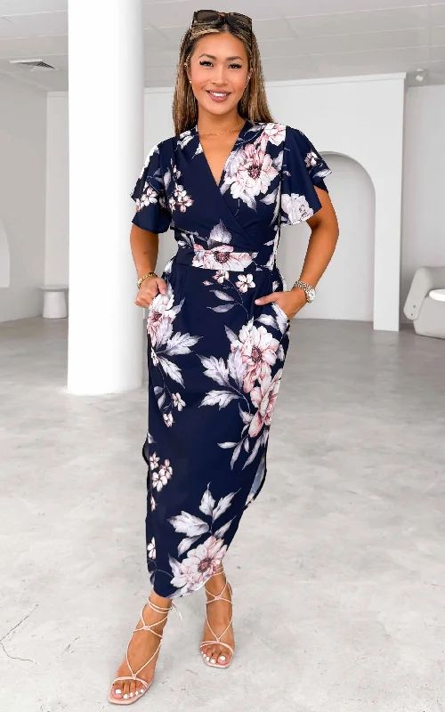 Today’s Special Brandy Midi Dress - Navy Floral