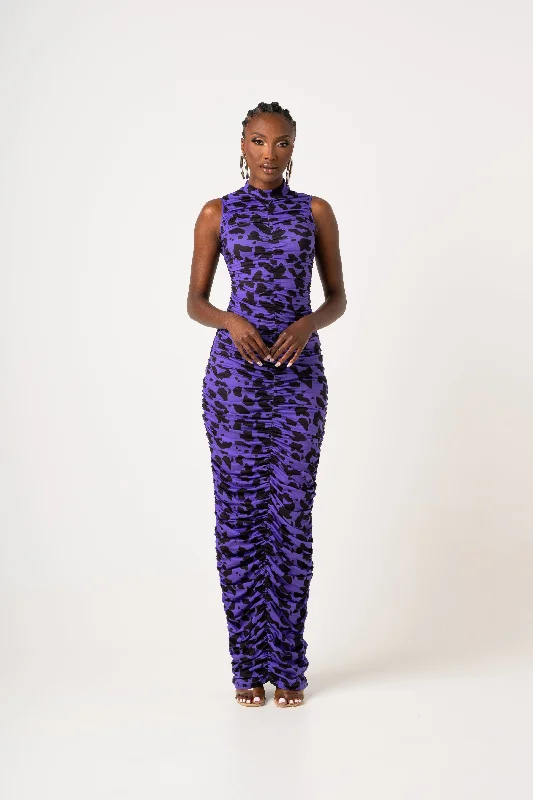 Can't Be Beat FARRAH RUCHED MAXI KNIT DRESS