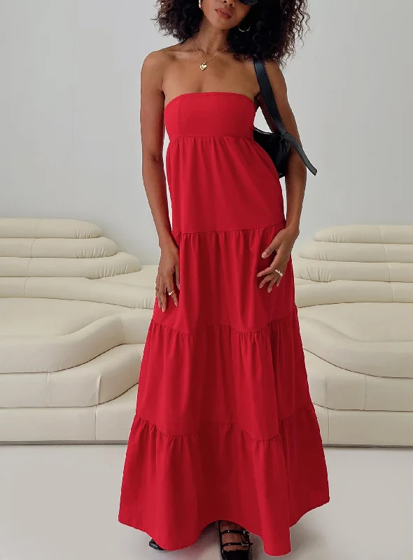 Online Only Kazia Maxi Dress Red