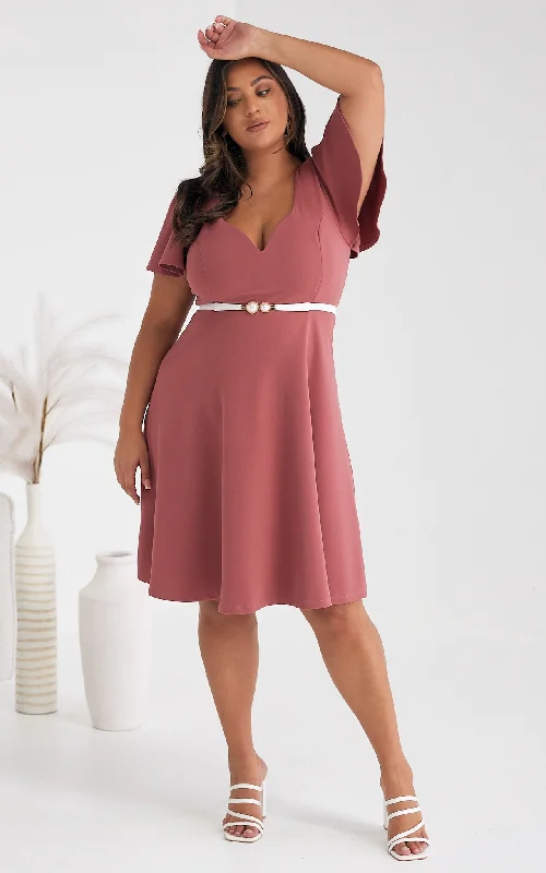 Blowout Deals Cabernet Dress - Rose