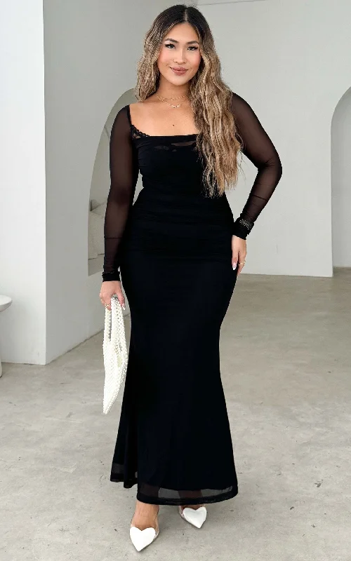 The Best Prices Dita Mesh Dress - Black