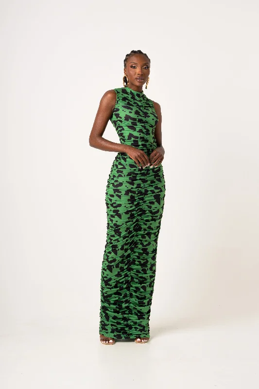 Final Markdown AZI RUCHED MAXI KNIT DRESS