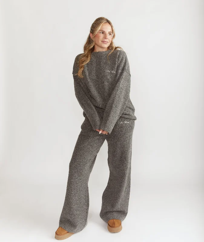 Special Discount Limited Edition Relaxed Wide Leg Trousers - Grey