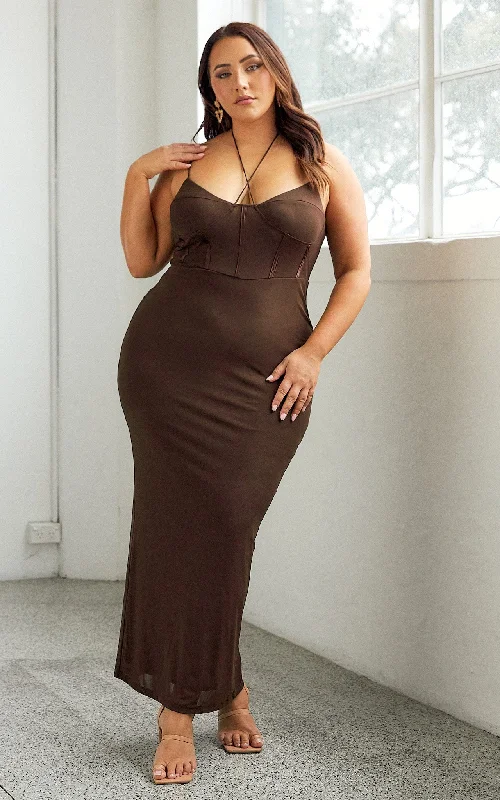 Bargain Prices Stafford Dress - Chocolate Brown