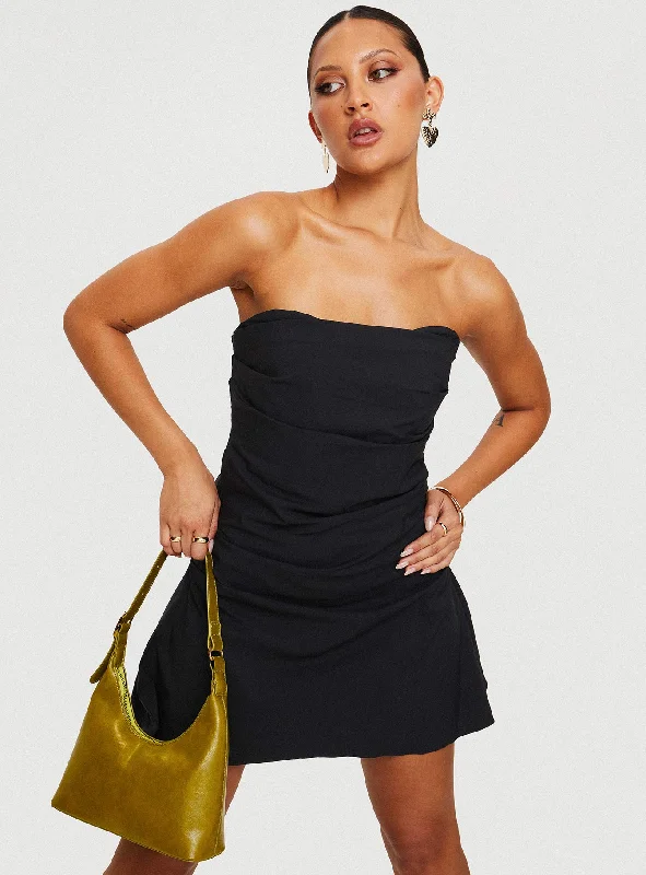 Exclusive Access Bradwell Strapless Mini Dress Black Petite