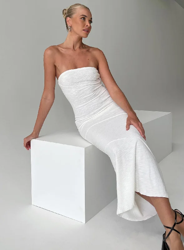 Crazy Deals Oscar Midi Dress White Tall