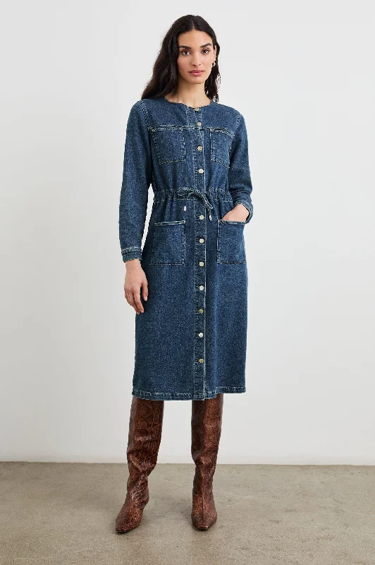 Extra Savings ELYSIAN DRESS - PEBBLE BLUE