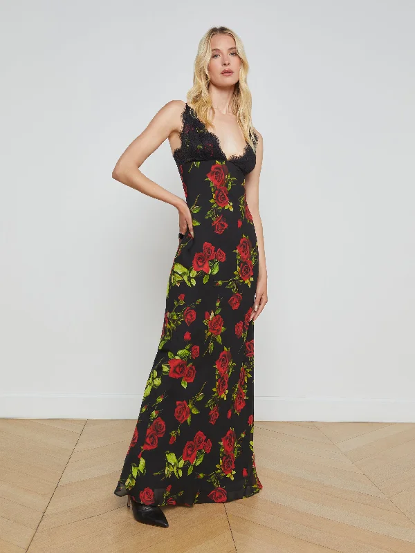 Don't Wait Susanna Silk Lace Gown