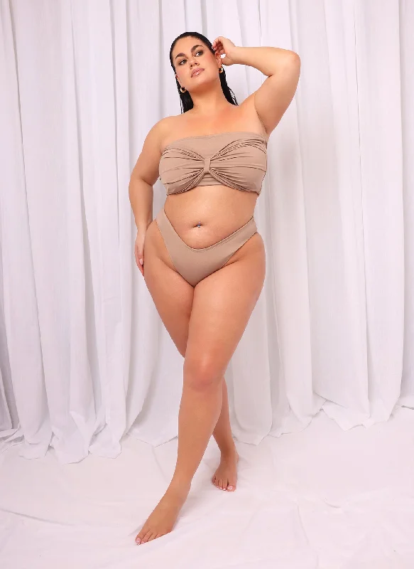 Clearance Event Danica Brazilian Cut Swim Bottom - Taupe