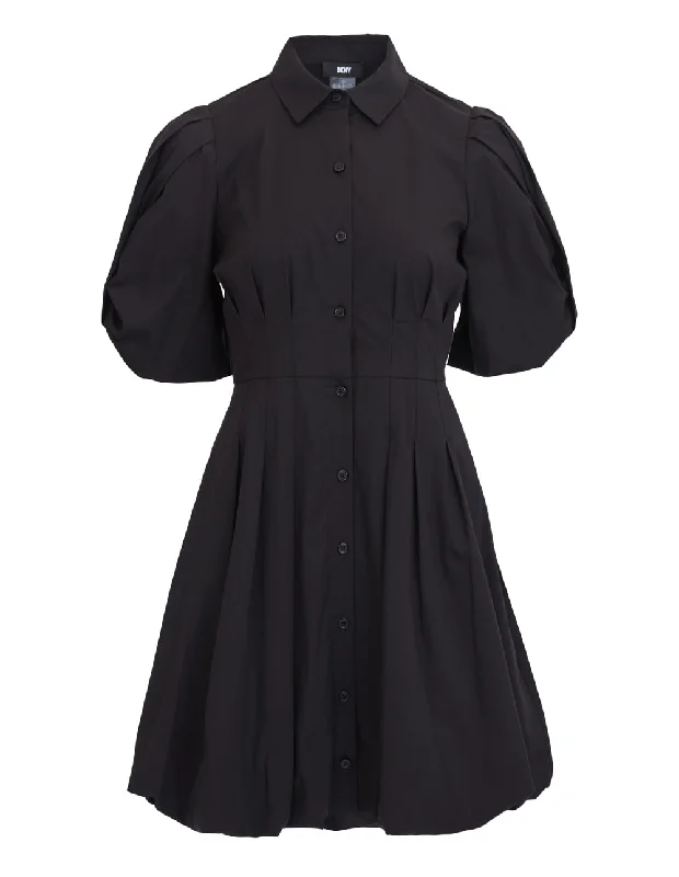 Deal of the Day Silky Stretch Poplin Collr Dress
