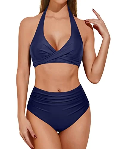 High Waisted Bikini Sets for Women Tummy Control Two Piece Swimsuits