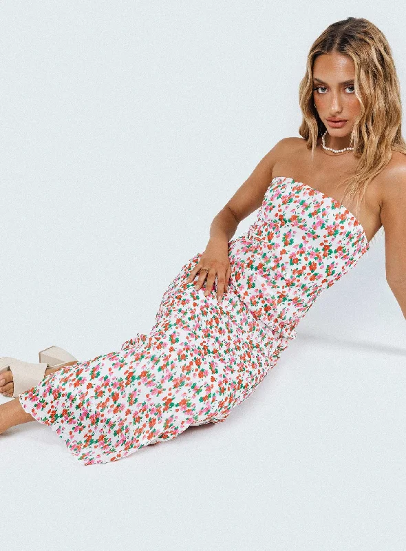 Great Deals Tiarna Strapless Midi Dress Floral