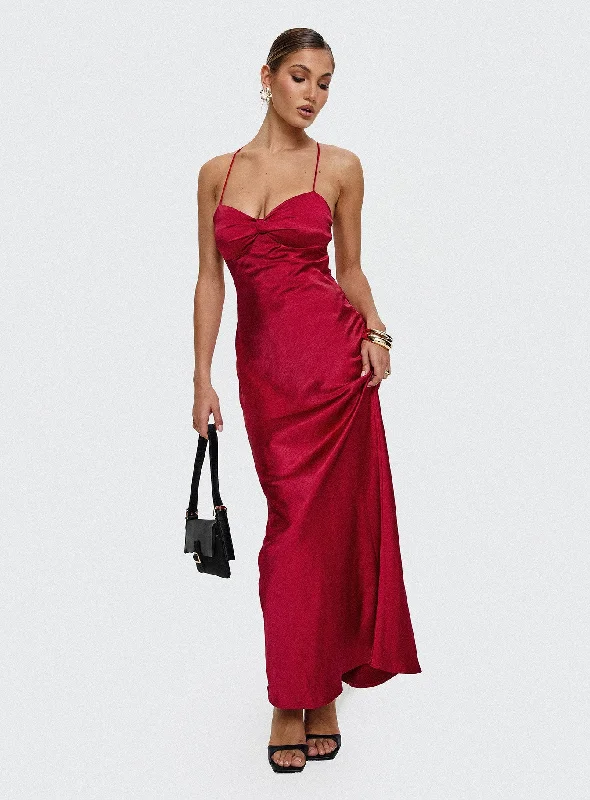 Doorbuster Deal Kristelle Maxi Dress Red