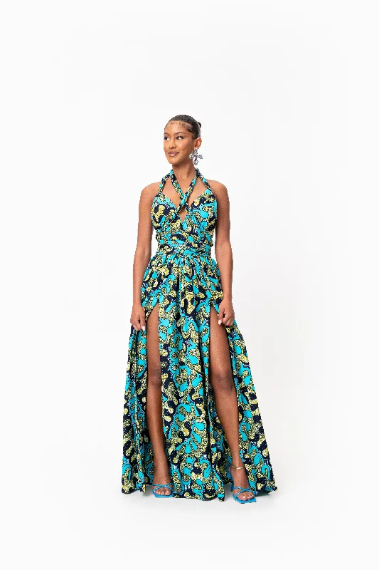 Hurry In BADE African print Maxi Infinity dress