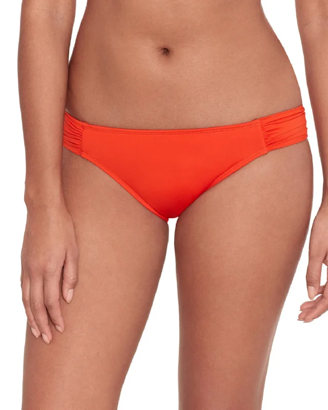 Price Blitz 2024 Lauren Ralph Lauren Beach Club Solids Shirred Side Tab Hipster Bottom (More colors available) - 20101150